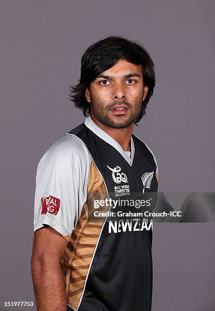 New Zealand's Ronnie Hira poses during a portrait session ahead of the ICC T20 World Cup on September 14, 2012 in Colombo, Sri Lanka.