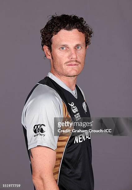 New Zealand's Rob Nicol poses during a portrait session ahead of the ICC T20 World Cup on September 14, 2012 in Colombo, Sri Lanka.