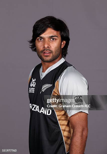 New Zealand's Ronnie Hira poses during a portrait session ahead of the ICC T20 World Cup on September 14, 2012 in Colombo, Sri Lanka.