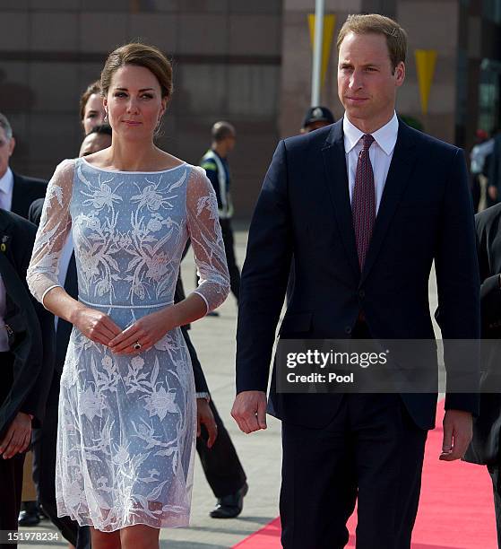 Catherine, Duchess of Cambridge and Prince William, Duke of Cambridge depart Kuala Lumpur airport for Sabah Maylasia on day 4 of Prince William, Duke...