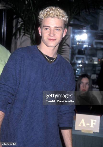 Singer Justin Timberlake of NSYNC attends the Children's Institute International's "Champions of Children" Gala Salute to Stephen F. Bollenbach on...