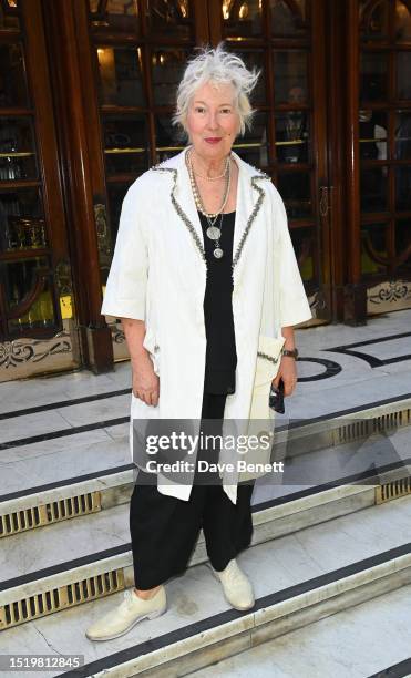 Jenny Eclair attends the press night performance of "The Wizard of OZ" at The London Palladium on July 06, 2023 in London, England.