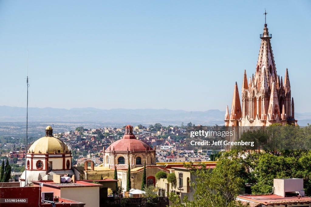 San Miguel de Allende, Guanajuato, Mexico, historic district, Parroquia de San Miguel Arcangel, Saint Michael Archangel church, neo Gothic architecture