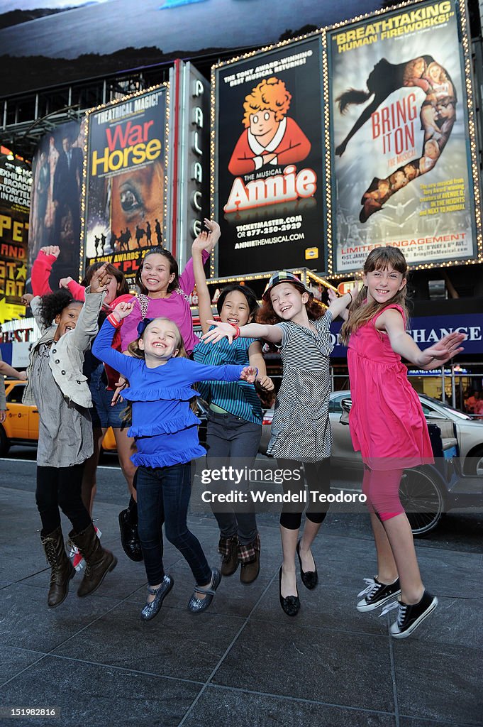 "Annie: The Musical" Broadway Marquee Unveiling