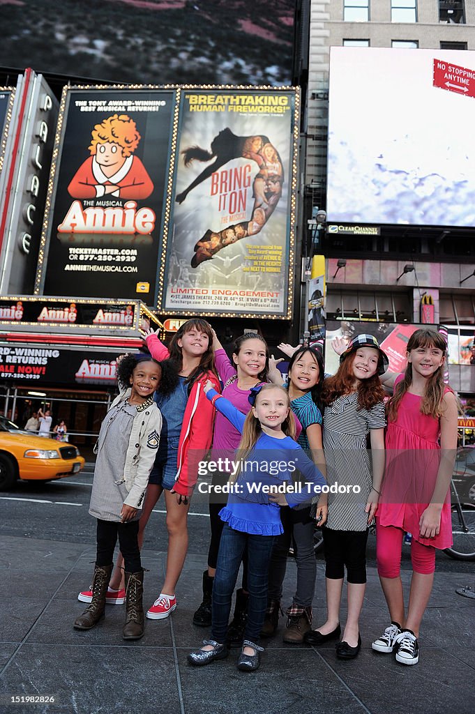 "Annie: The Musical" Broadway Marquee Unveiling