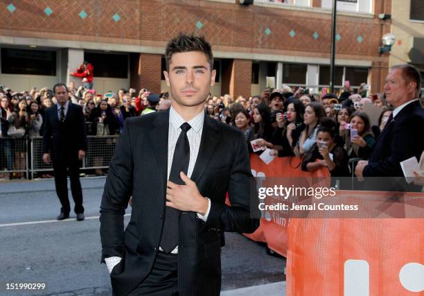 Actor Zac Efron attends the "The Paperboy" premiere during the 2012 Toronto International Film Festival on September 14, 2012 in Toronto, Canada.