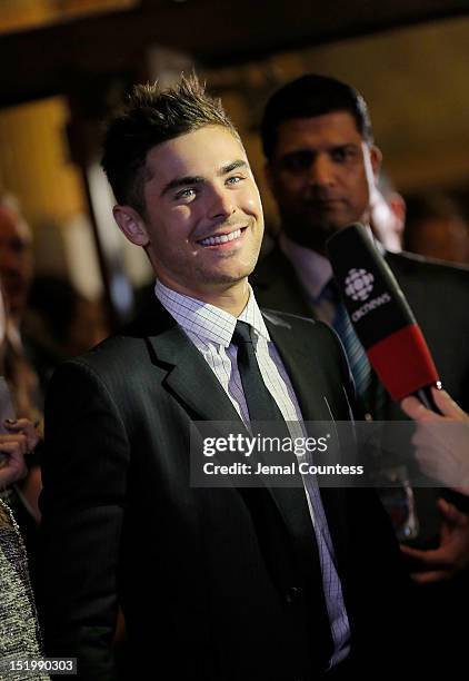 Actor Zac Efron attends the "The Paperboy" premiere during the 2012 Toronto International Film Festival on September 14, 2012 in Toronto, Canada.