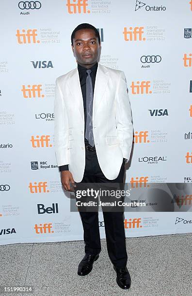 Actor David Oyelowo attends the "The Paperboy" premiere during the 2012 Toronto International Film Festival on September 14, 2012 in Toronto, Canada.