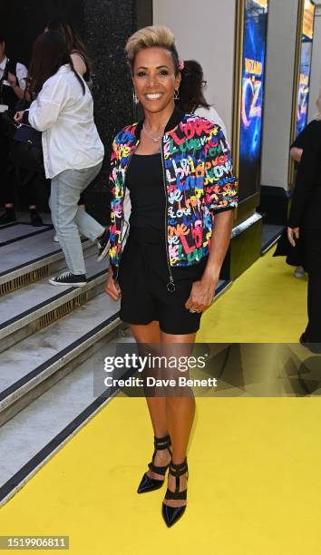 Dame Kelly Holmes attends the press night performance of "The Wizard of OZ" at The London Palladium on July 06, 2023 in London, England.