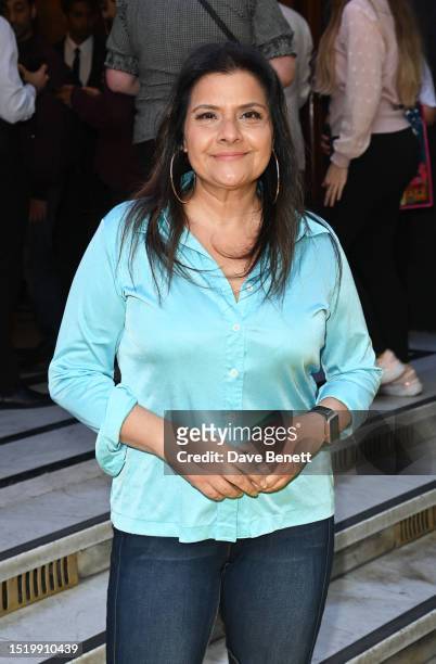 Nina Wadia attends the press night performance of "The Wizard of OZ" at The London Palladium on July 06, 2023 in London, England.