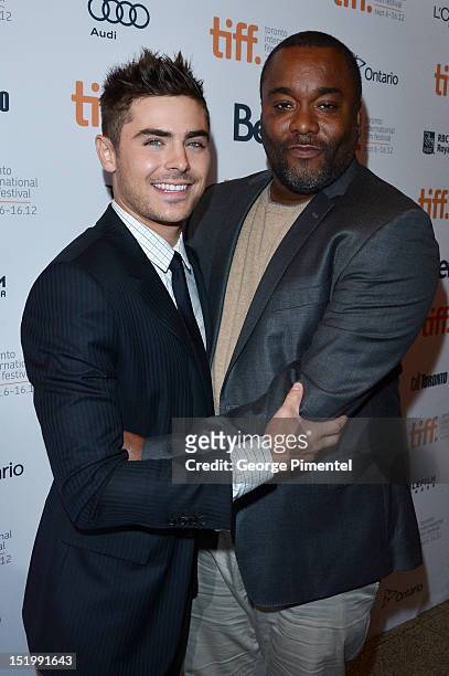 Actor Zac Efron and Director Lee Daniels attend the "The Paperboy" premiere during the 2012 Toronto International Film Festival on September 14, 2012...