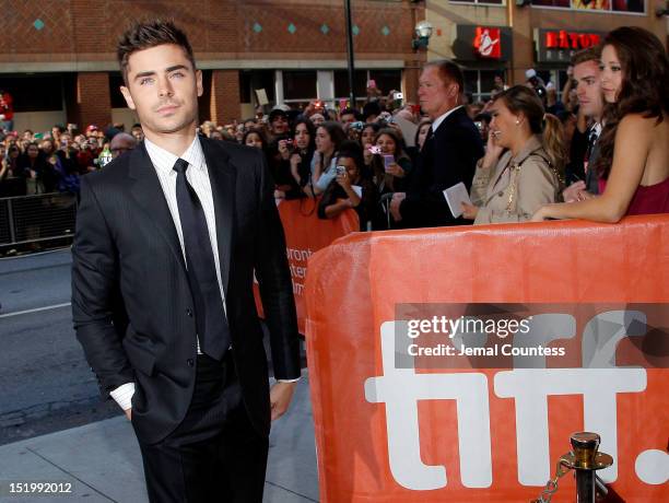 Actor Zac Efron attends the "The Paperboy" premiere during the 2012 Toronto International Film Festival on September 14, 2012 in Toronto, Canada.