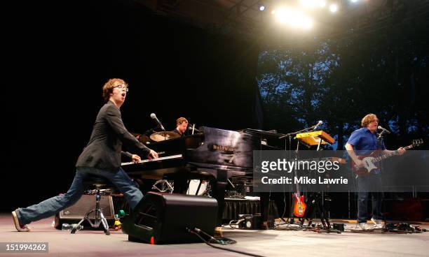 Ben Folds Five performs at SummerStage at Rumsey Playfield, Central Park on September 14, 2012 in New York City.