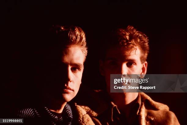 Les Pattinson and Pete de Freitas of Echo and the Bunnymen, in the Killing Moon video 11/14/83