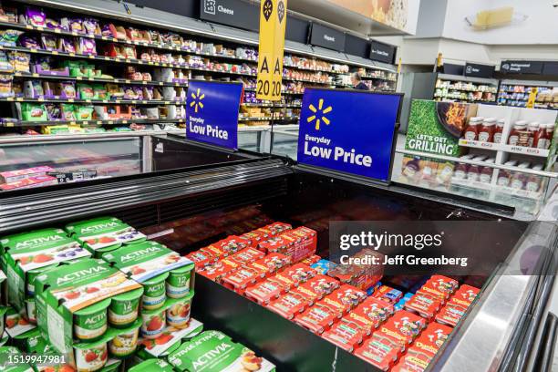Miami, Florida, Hallandale Beach, Walmart store, Activa yogurt and Danimals Smoothie products.