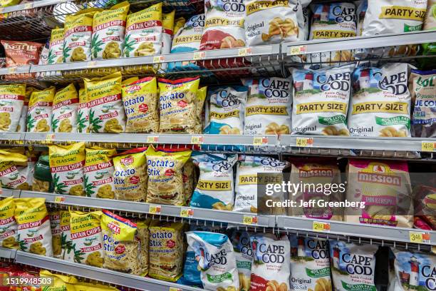 Miami, Florida, Doral, Walmart store, junk food, plantain and potato chips, Cape Cod, Mission and Regal Mariquitas Classic.