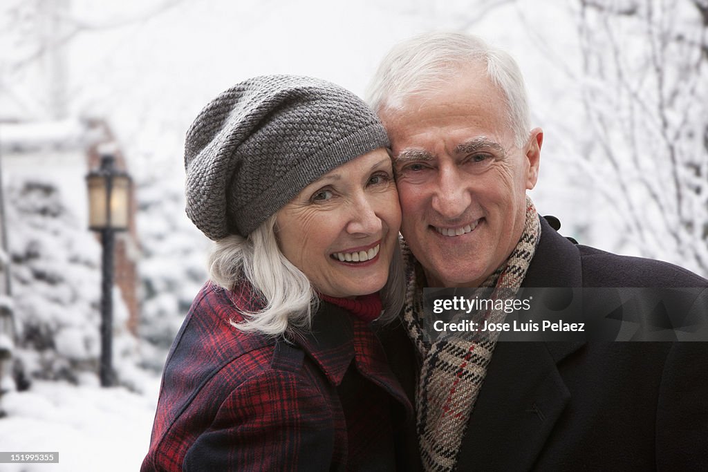 Portrait of senior couple outdoors