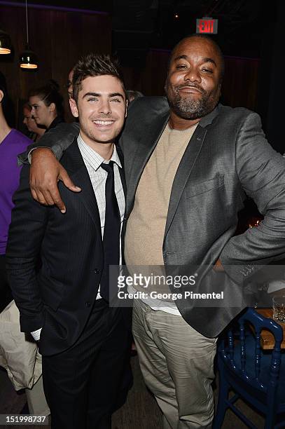 Actor Zac Efron and director Lee Daniels attend "The Paperboy" cast dinner and party during the 2012 Toronto International Film Festival at Bloke &...