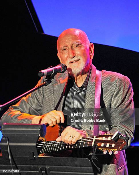 Dominic Chianese performs during A Night In Naples Dominic Chianese at Lorenzo's Cabaret on September 14, 2012 in the Staten Island borough of New...
