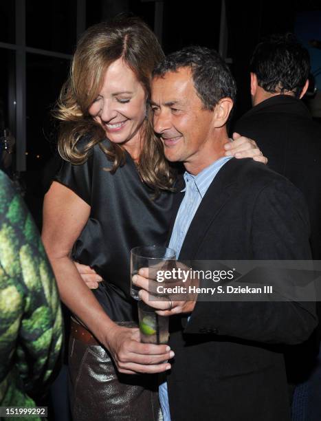 Actress Allison Janney and director Julian Farino attend the after party for The Cinema Society with The Hollywood Reporter & Samsung Galaxy S III...