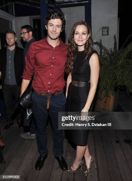Actor Adam Brody and actress Leighton Meester attend the after party for The Cinema Society with The Hollywood Reporter & Samsung Galaxy S III...