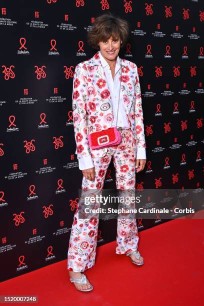 Inès de La Fressange attends the "Annees Palace" - 20th "Diner De La Mode" as part of Paris Fashion Week at Pavillon Cambon Capucines on July 06,...