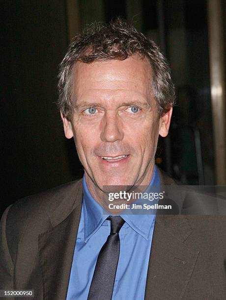 Actor Hugh Laurie attends The Cinema Society with The Hollywood Reporter & Samsung Galaxy S III screening of "The Oranges" at Tribeca Grand Hotel on...