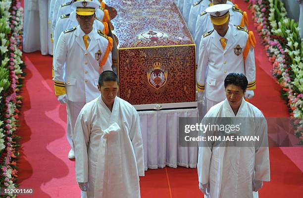 Hyung Jin Moon , Unification Church founder Sun Myung Moon's youngest son and successor and Hyung Jin's brother Guk Jin , leader of businesses...