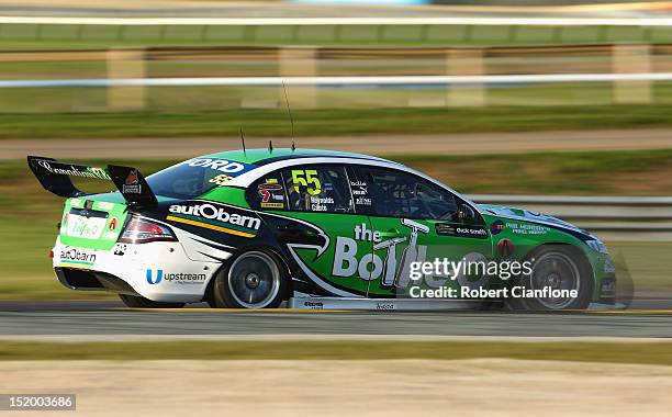 David Reynolds drives the Bottle-O FPR Ford during qualifying for the Sandown 500, which is round 10 of the V8 Supercars Championship Series at...