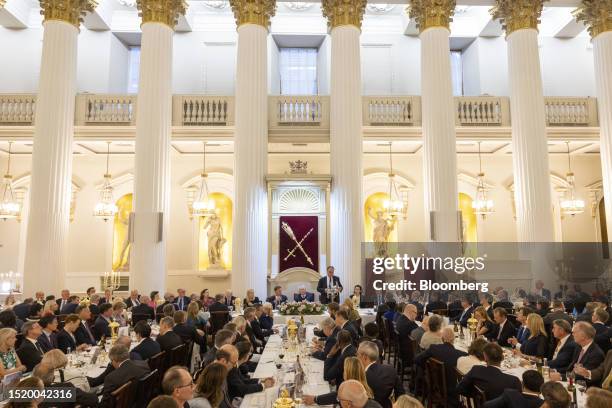 Andrew Bailey, governor of the Bank of England , addresses the annual Financial and Professional Services Dinner at Mansion House in London, UK, on...