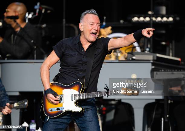 Bruce Springsteen performs live at BST Hyde Park Festival 2023 at Hyde Park on July 06, 2023 in London, England.
