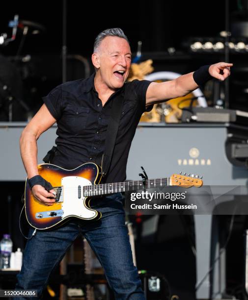 Bruce Springsteen performs live at BST Hyde Park Festival 2023 at Hyde Park on July 06, 2023 in London, England.