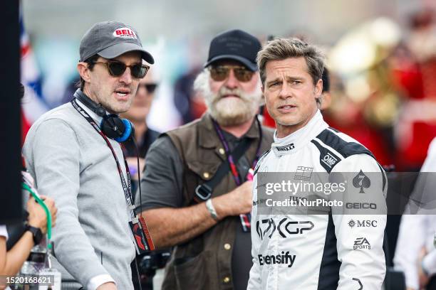 Josef Kosinski, film director of the F1 movie by Apple Studios and Bruckheimer Films, Brad Pitt, representing the fictional driver Sonny Hayes, Apex...