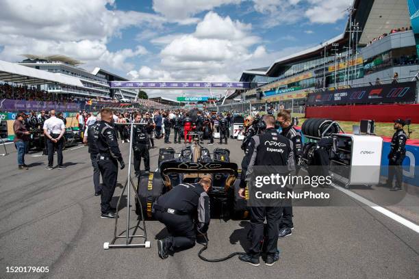 Sonny Hayes fictional driver represented by Brad Pitt, Apex APXGP, grid during the Formula 1 Aramco British Grand Prix from 6th to 9th July of 2023....