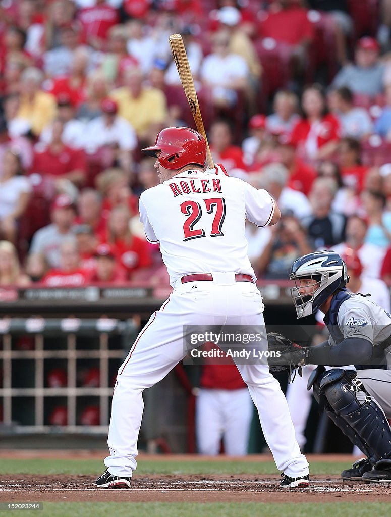 Scott Rolan Cincinnati Reds Scott Rolen of the Cincinnati Reds during the game against the San ...
