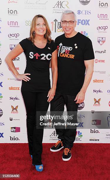 Dr. Drew Pinsky and Susan Pinsky arrive at Stand Up To Cancer at The Shrine Auditorium on September 7, 2012 in Los Angeles, California.