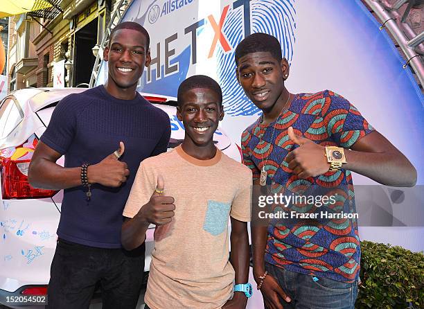 Actors Kofi Siriboe, Kwesi Boakye and Kwame Boakye attend Variety's Power of Youth presented by Cartoon Network held at Paramount Studios on...