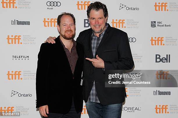 Programmer Colin Geddes and filmmaker Don Coscarelli attend the "John Dies At The End" Premiere during the 2012 Toronto International Film Festival...