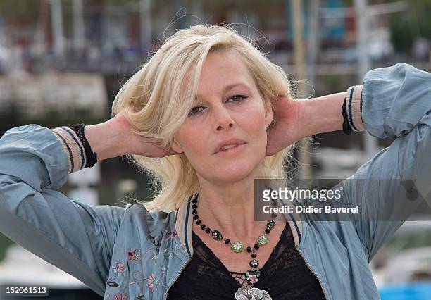 Florence Thomassin poses during the 'Tiger Lily' Photocall at La Rochelle Fiction Television Festival on September 15, 2012 in La Rochelle, France.