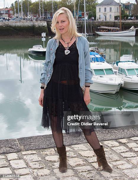 Florence Thomassin poses during the 'Tiger Lily' Photocall at La Rochelle Fiction Television Festival on September 15, 2012 in La Rochelle, France.