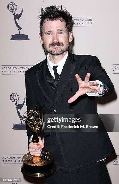 Actor Jeremy Davies attends The Academy Of Television Arts & Sciences 2012 Creative Arts Emmy Awards at the Nokia Theatre L.A. Live on September 15,...