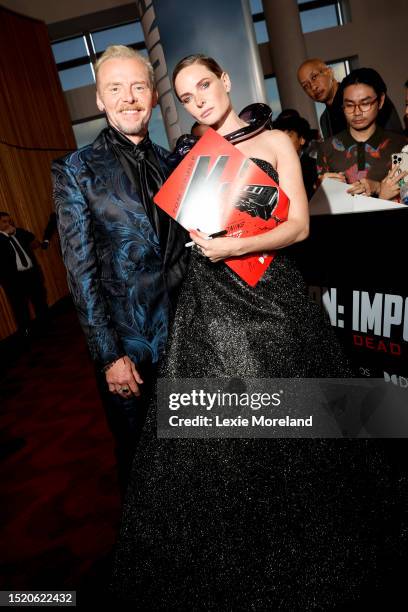 Simon Pegg and Rebecca Ferguson at the premiere of "Mission: Impossible - Dead Reckoning Part One" held at Rose Theater, at Jazz at Lincoln Center's...