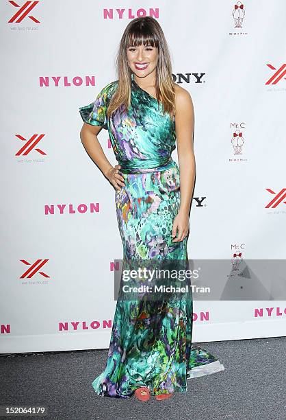 Lea Michele arrives at the NYLON September TV issue party held at Mr. C Beverly Hills on September 15, 2012 in Beverly Hills, California.