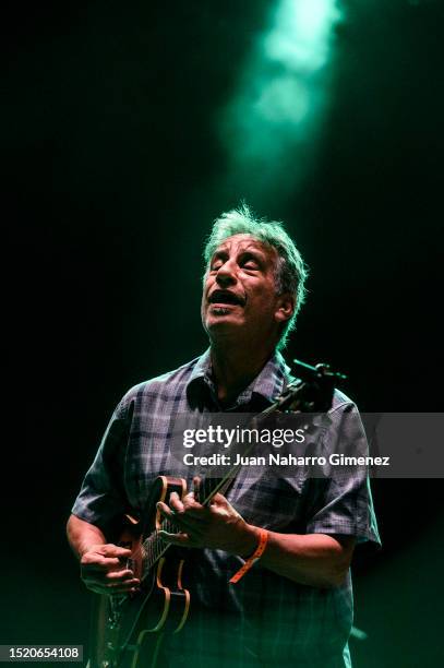 Blues guitarist Chris Cain performs on stage during the Cazorla Blues Festival 2023 on July 06, 2023 in Cazorla, Spain.