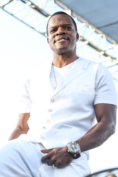 Singer Ricky Bell performs with...