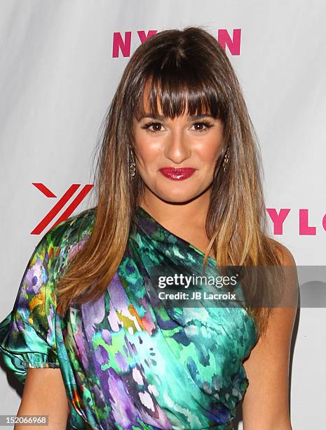 Lea Michele attends the NYLON Magazine And Sony X Headphones September TV Issue Party Hosted By Cover Star Lea Michele at Mr. C Beverly Hills on...