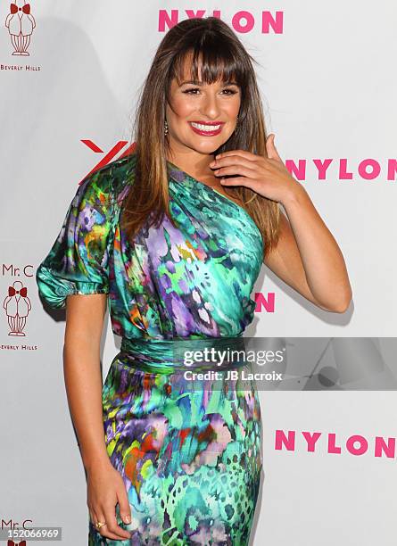 Lea Michele attends the NYLON Magazine And Sony X Headphones September TV Issue Party Hosted By Cover Star Lea Michele at Mr. C Beverly Hills on...