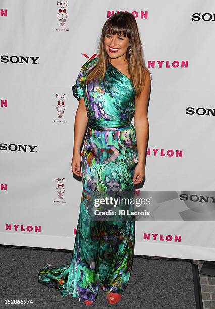 Lea Michele attends the NYLON Magazine And Sony X Headphones September TV Issue Party Hosted By Cover Star Lea Michele at Mr. C Beverly Hills on...