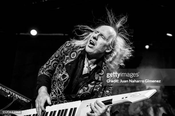 Brother" Paul Brown of the Scottish folk rock band The Waterboys performs on stage during the Cazorla Blues Festival 2023 on July 06, 2023 in...