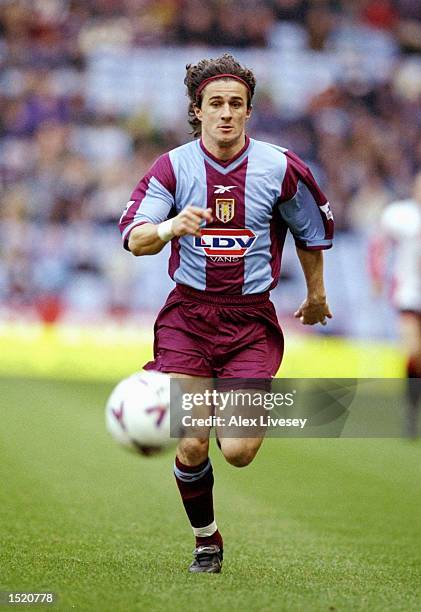Benito Carbone of Aston Villa in action during the FA Cup 4th Round match against Southampton played at Villa Park in Birmingham, England. Aston...